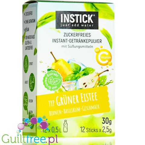 InStick Green Tea, Pear & Basil Sticks - rozpuszczalna saszetka smakowa do napoi bez cukru, Zielona Herbata, Gruszka & Bazylia by INSTICK (instick-green-tea-pear-basil-sticks-rozpuszczalna-saszetka-smakowa-do-napoi-bez-cukru-zielona-herbata-gruszka-bazylia)