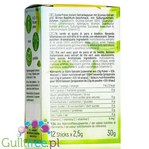 InStick Green Tea, Pear & Basil Sticks - rozpuszczalna saszetka smakowa do napoi bez cukru, Zielona Herbata, Gruszka & Bazylia by INSTICK (instick-green-tea-pear-basil-sticks-rozpuszczalna-saszetka-smakowa-do-napoi-bez-cukru-zielona-herbata-gruszka-bazylia)