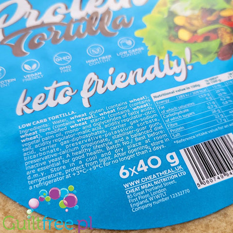 Cheat Meal Protein Tortilla - tortille proteinowe 125kcal (6 x 18cm) by Cheat Meal Nutrition (cheat-meal-protein-tortilla-tortille-proteinowe-125kcal-6-x-18cm)
