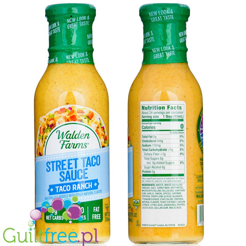 Walden Farms Street Taco Sauce, Taco Ranch USA - maślankowy sos ranczerski bez cukru i kcal by Walden Farms (walden-farms-street-taco-sauce-taco-ranch-usa-maslankowy-sos-ranczerski-bez-cukru-i-kcal)