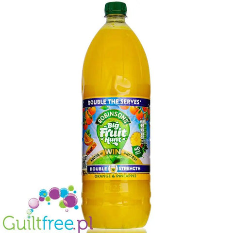 Robinsons Double Strength Orange & Pineapple 1,75L - skoncentrowany syrop do rozcieńczania bez cukru, Ananas & Pomarańcza by Robinson's (robinsons-double-strength-orange-pineapple-175l-skoncentrowany-syrop-do-rozcienczania-bez-cukru-i-kalorii-pomarancza)