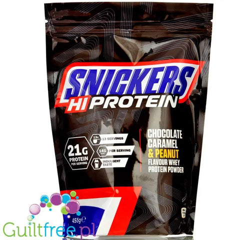 Snickers Hi-Protein Whey 0,455KG - odżywka białkowa, Czekolada, Karmel & Masło Orzechowe by Mars & Snickers (snickers-hi-protein-whey-045kg-odzywka-bialkowa-czekolada-karmel-maslo-orzechowe)