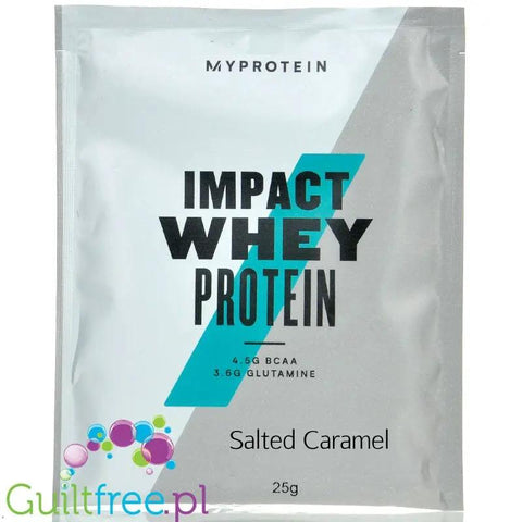 MyProtein Impact Whey Salted Caramel - odżywka białkowa saszetka, Solony Karmel by My Protein (myprotein-impact-whey-salted-caramel-25g-odzywka-bialkowa-saszetka-solony-karmel)