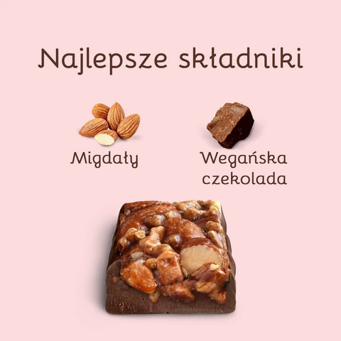 N!CK'S Nicks Almond Crunch Nut Bar - wegański baton 173kcal bez dodatku cukru ze stewią i erytrolem by Nick's! (nck-s-almond-crunch-nut-bar-weganski-baton-173kcal-bez-dodatku-cukru-ze-stewia-i-erytrolem)