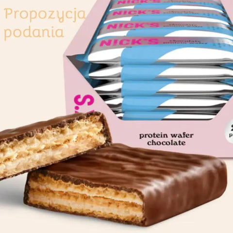 N!CK'S Nicks Protein Waffer, Milk Chocolate - bezglutenowy wafelek proteinowy, Mleczna Czekolada by Nick's! (nck-s-nick-s-protein-waffer-milk-chocolate-wafelek-proteinowy-mleczna-czekolada)