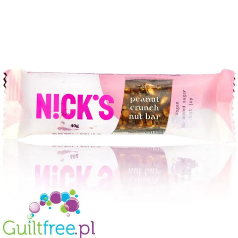 N!CK'S Nicks Peanut Crunch Nut Bar 176kcal - wegański baton bez dodatku cukru ze stewią i erytrolem by Nick's! (nck-s-nicks-peanut-crunch-nut-bar-176kcal-weganski-baton-bez-dodatku-cukru-ze-stewia-i-erytrolem)