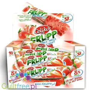 Frupp Truskawka - owocowy batonik 37kcal, 8% błonika by Celiko (batonik-truskawkowy-frupp-37kcal-8-blonika)