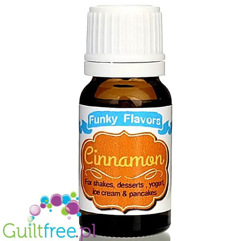 Funky Flavors Basic Cinnamon 10ml - cynamonowe kropelki aromatyczne bez cukru, tłuszczu i kalorii by Funky Flavors (funky-flavors-cinnamon-aromat-cynamonowy-bez-cukru-i-tluszczu)