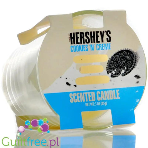 Hershey's Scented Candle Cookies 'n' Creme - świeczka zapachowa (Biała Czekolada & Ciasteczka z Kremem) by Reese's (hershey-s-scented-candle-cookies-creame-swieczka-zapachowa-biala-czekolada-ciasteczka-z-kremem)