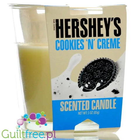 Hershey's Scented Candle Cookies 'n' Creme - świeczka zapachowa (Biała Czekolada & Ciasteczka z Kremem) by Reese's (hershey-s-scented-candle-cookies-creame-swieczka-zapachowa-biala-czekolada-ciasteczka-z-kremem)