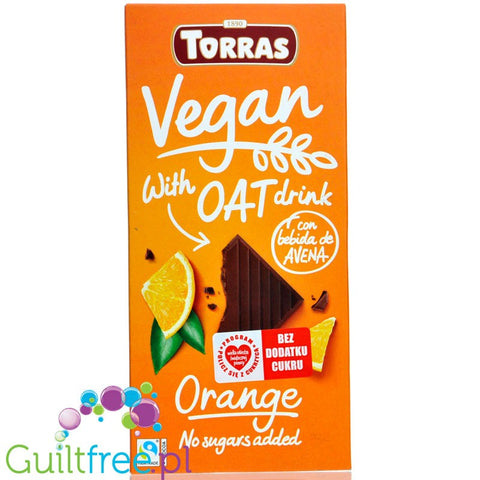 Torras Vegan Orange & Oat - czekolada wegańska bez dodatku cukru z pomarańczą i ekstraktem owsianym by Torras (torras-vegan-orange-oat-czekolada-weganska-bez-dodatku-cukru-z-pomarancza-i-ekstraktem-owsianym)