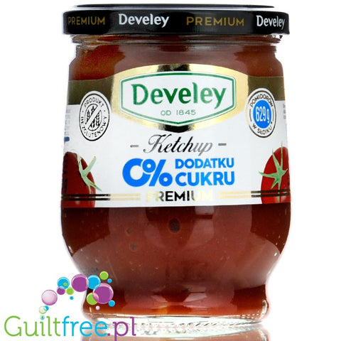 Develey Ketchup Premium 0% Dodatku Cukru - niskokaloryczny keczup tylko 52kcal by Develey (develey-ketchup-premium-bez-dodatku-cukru-52kcal)