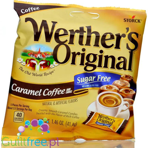 Werther's Original Caramel Coffee 41.4g - cukierki bez cukru Karmel & Kawa, USA by Werther's Original (werther-s-original-caramel-coffee-414g-cukierki-bez-cukru-karmel-kawa-usa)