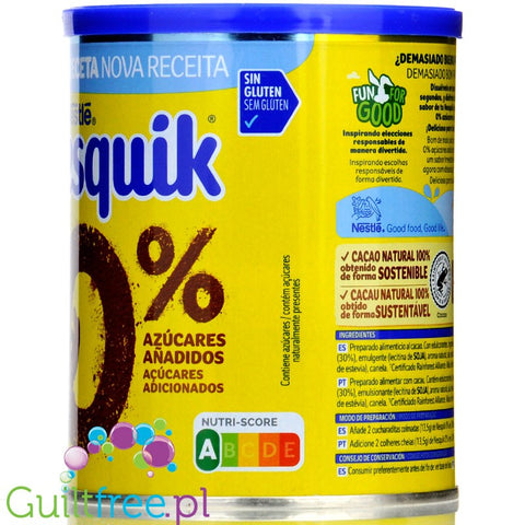 Nestlé Nesquik 0% - napój kakaowy bez cukru ze stewią 0,32kg by Nesquik (nestle-nesquik-0-napoj-kakaowy-bez-cukru-ze-stewia-032kg)