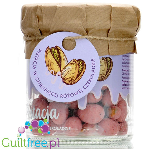 Orzechownia pistacje w chrupiącej różowej czekoladzie bez dodatku cukru, z malinami by Orzechownia (orzechownia-pistacje-w-chrupiacej-rozowej-czekoladzie-bez-dodatku-cukru-z-malinami)
