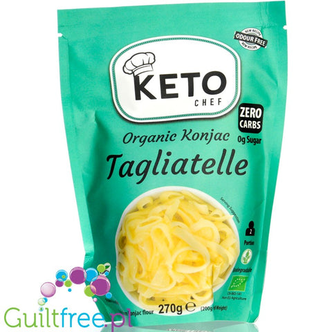 Keto Chef Organic Konjac Tagliatelle - bio makaron shirataki 9kcal, formuła bezzapachowa by Keto Chef (keto-chef-organic-konjac-tagliatelle-bio-makaron-shirataki-9kcal-formula-bezzapachowa)