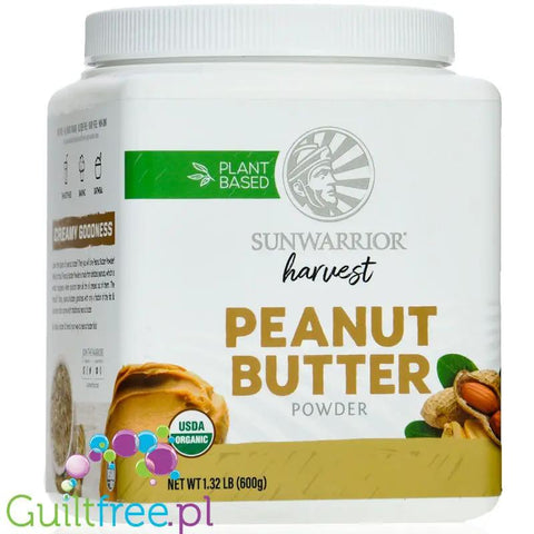 Sunwarrior Harvest Peanut Butter 0,6KG - organiczne odtłuszczone masło orzechowe w proszku 50% białka by Sunwarrior (sunwarrior-harvest-peanut-butter-organiczne-odtluszczone-maslo-orzechowe-w-proszku-50-bialka)