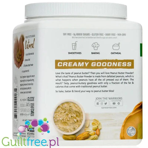 Sunwarrior Harvest Peanut Butter 0,6KG - organiczne odtłuszczone masło orzechowe w proszku 50% białka by Sunwarrior (sunwarrior-harvest-peanut-butter-organiczne-odtluszczone-maslo-orzechowe-w-proszku-50-bialka)