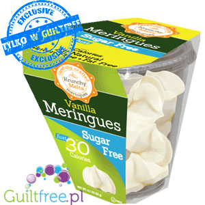 Krunchy Melts Bezy Waniliowe bez cukru 30kcal ze stewią by Krunchy Melts (bezy-waniliowe-30kcal-naturalne-zero-cukru-zero-tluszczu)