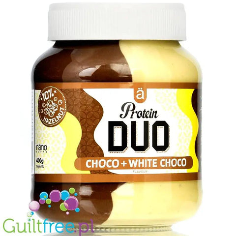 Nano Ä Spread Choco + White Choco - proteinowy krem DUOczekoladowy bez cukru z WPI by ä Nano (nano-ae-spread-choco-white-choco-proteinowy-krem-duoczekoladowy-bez-cukru-z-wpi)