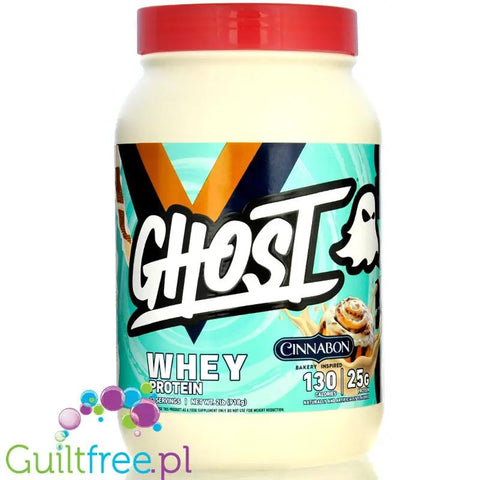 Ghost 100% Whey Cinnabon - odżywka białkowa z WPI, WPH i kompleksem enzymów, smak Bułeczka Cynamonowa by Ghost (ghost-100-whey-cinnabon-odzywka-bialkowa-z-wpi-wph-i-kompleksem-enzymow)