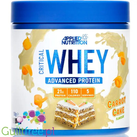 Applied Critical Whey Advanced Protein Carrot Cake - odżywka białkowa z WPI, WPH i WPC, 21g białka & 110kcal by Applied Nutrition (applied-critical-whey-advanced-protein-carrot-cake-odzywka-bialkowa-z-wpi-wph-i-wpc-21g-bialka-110kcal)