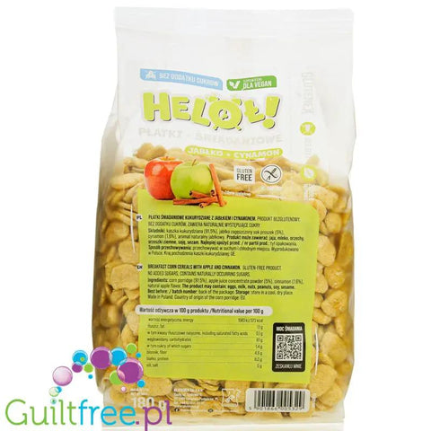 Glutenex Heloł! bezglutenowe płatki śniadaniowe bez cukru i słodzików, Jabłko & Cynamon by Glutenex (glutenex-helol-bezglutenowe-platki-sniadaniowe-bez-cukru-i-slodzikow-jablko-cynamon)