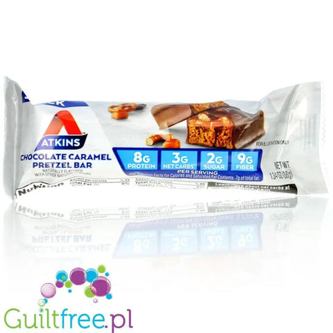 Atkins Snack Chocolate Caramel Pretzel - niskocukrowy baton 150kcal & 8g białka, Karmel, Czekolada & Precelki by Atkins (atkins-snack-chocolate-caramel-pretzel-niskocukrowy-baton-150kcal-8g-bialka-karmel-czekolada-precelki)