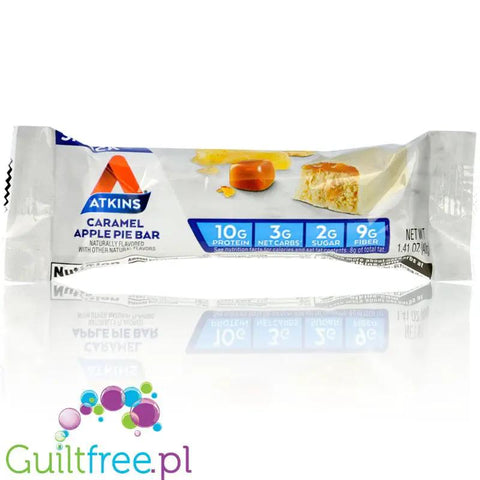 Atkins Snack Caramel Apple Pie - baton proteinowy 150kcal & 10g białka bez maltitolu, Szarlotka & Karmel by Atkins (atkins-snack-caramel-apple-pie-niskocukrowy-baton-10g-bialka)