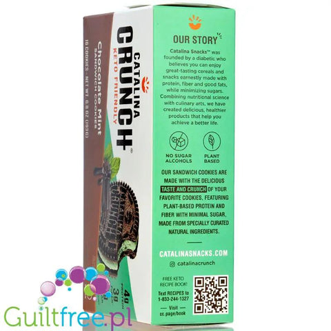 Catalina Crunch Keto Chocolate Mint Sandwich Cookies - wegańskie markizy z kremem miętowym bez cukru by Catalina Crunch (catalina-crunch-keto-chocolate-mint-sandwich-cookies-weganskie-markizy-z-kremem-mietowym-bez-cukru)