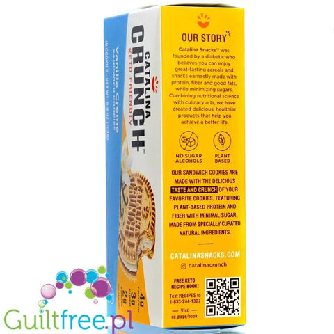 Catalina Crunch Keto Vanilla Creme Sandwich Cookies - wegańskie markizy z kremem waniliowym bez cukru by Catalina Crunch (catalina-crunch-keto-vanilla-creme-sandwich-cookies-weganskie-markizy-z-kremem-waniliowym-bez-cukru)