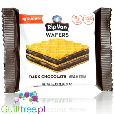 Rip Van Wafers Dark Chocolate 120kcal (al la Knoppers bez cukru) - wafelek z kremem z ciemnej czekolady 4g węglowodanów netto by Rip Van (rip-van-wafers-dark-chocolate-120kcal-al-la-knoppers-bez-cukru-wafle-z-kremem-z-ciemnej-czekolady-4g-weglowodanow-netto)