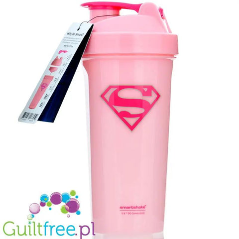 SmartShake Lite DC Cosmics Supergirl 800ml - różowy szejker z ruchomym uchwytem by SmartShake (smartshake-lite-dc-cosmics-supergirl-800ml-rozowy-szejker-z-ruchomym-uchwytem)