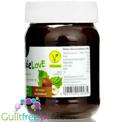 CD WegańskieLove 350g - wegański krem kakaowy z orzechami laskowymi bez cukru i bez oleju palmowego by CD Miody i Kremy (cd-weganskielove-350g-weganski-krem-kakaowy-z-orzechami-laskowymi-bez-cukru-i-bez-oleju-palmowego)