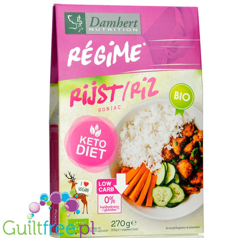 Damhert Regime Keto Diet Riz Konjac - organiczny makaron konjak shirataki, ziarenka ryżu by Damhert (damhert-regime-keto-diet-riz-konjac-organiczny-makaron-konjak-shirataki-ziarenka-ryzu)