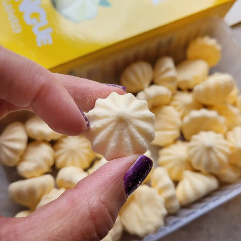 Locco Meringue Lemon - bezy bez cukru z erytrytolem, 1kcal w sztuce, Cytryna by Locco Low Calories Company (locco-meringue-lemon-bezy-bez-cukru-z-erytrytolem-1kcal-w-sztuce-cytryna)