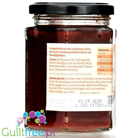 Sukrin Sauerkirsche - dżem wiśniowy ze stewią i erytrolem 59kcal, 80% Owoców by Sukrin (sukrin-sauerkirsche-dzem-wisniowy-ze-stewia-i-erytrolem-59kcal-80-owocow)