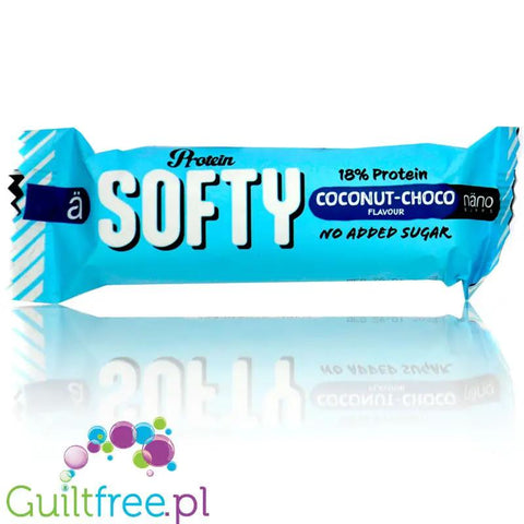 Nano Ä Protein Softy Bar Coconut Choco - baton białkowy bez cukru 130kcal, Kokos Czekolada by ä Nano (nano-ae-protein-softy-bar-coconut-choco-g-baton-bialkowy-130kcal-kokos-czekolada)