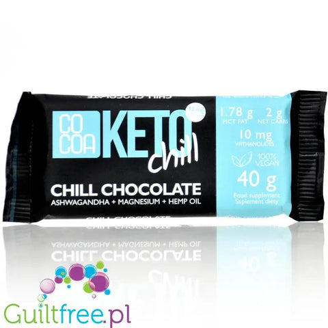 Raw Cocoa Keto Chill Chocolate - kojąca bio ciemna czekolada z Magnezem, Ashwagandą i Olejem Konopnym słodzona erytrolem by COCOA RAW (raw-cocoa-keto-chill-chocolate-kojaca-bio-ciemna-czekolada-z-magnezem-ashwaganda-i-olejem-konopnym-slodzona-erytrolem)