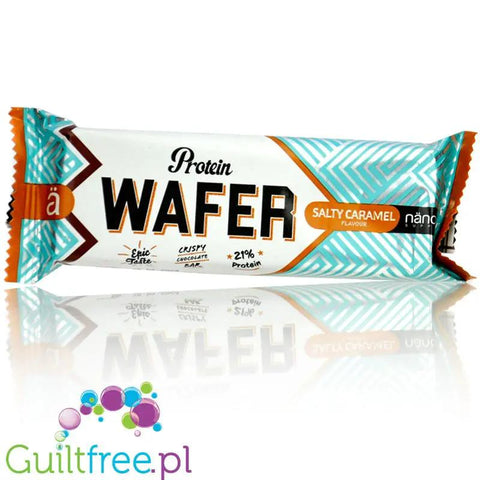 Nano Ä Protein Wafer, Salty Caramel - wafelek proteinowy o smaku solonego karmelu w mlecznej czekoladzie bez cukru by ä Nano (nano-ae-protein-wafer-salty-caramel-wafelek-proteinowy-o-smaku-solonego-karmelu-w-mlecznej-czekoladzie-bez-cukru)