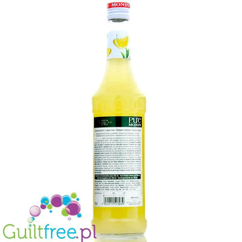 Monin Pure Non Sucré Lemon & Lime - niesłodzony syrop koncentrat bez cukru i słodzików z naturalnymi aromatami, Cytrusy by Monin (monin-pure-non-sucre-lemon-lime-nieslodzony-syrop-koncentrat-bez-cukru-i-slodzikow-z-naturalnymi-aromatami-cytrusy)