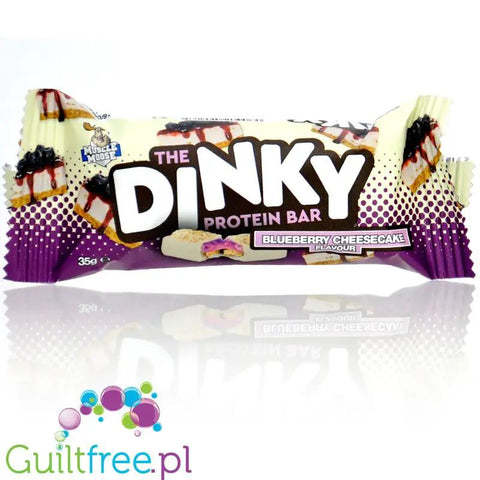 Moose Dinky Protein Bar Blueberry Cheesecake - batonik proteinowy 125kcal & 11g białka o smaku Sernika Jagodowego by Muscle Mousse (moose-dinky-protein-bar-blueberry-cheesecake-batonik-proteinowy-125kcal-11g-bialka-o-smaku-sernika-jagodowego)