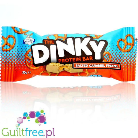 Moose Dinky Protein Bar Salted Caramel Pretzel - batonik proteinowy 130kcal & 11g białka, smak Karmelowe Precelki by Muscle Mousse (moose-dinky-protein-bar-salted-caramel-pretzel-batonik-proteinowy-130kcal-11g-bialka-smak-karmelowe-precelki)