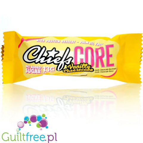 Chiefs Core Protein Bar Vanilla Cheesecake 150kcal - baton proteinowy 13g białka, smak Sernik Waniliowy by Chiefs (chiefs-core-protein-bar-vanilla-cheesecake-150kcal-baton-proteinowy-13g-bialka-smak-sernik-waniliowy)