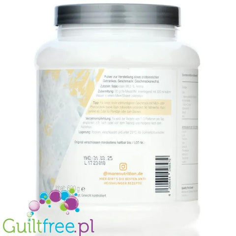 More Nutrition Total Vegan Protein Neutral 0,6kg - niesłodzona wegańska odżywka o smaku Naturalnym by More Nutrition (more-nutrition-total-vegan-protein-geschmacksneutral-06kg-nieslodzona-weganska-odzywka-o-smaku-naturalnym)
