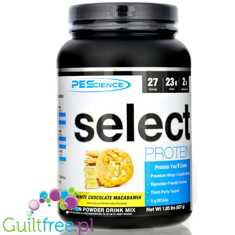 PEScience Select Protein White Chocolate Macadamia - odżywka białkowa 23g białka w 120kcal, kazeina & izolat by SELECT Protein - PEScience (pescience-select-protein-white-chocolate-macadamia-odzywka-bialkowa-23g-bialka-w-120kcal-kazeina-izolat)