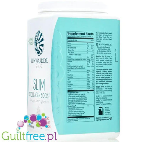 Sunwarrior Shape Slim Collagen Boost Beauty & Slimming Formula, Red Velvet Cupcake - wegańskie białko z formułą budującą kolagen by Sunwarrior (sunwarrior-shape-slim-collagen-boost-beauty-slimming-formula-red-velvet-cupcake)