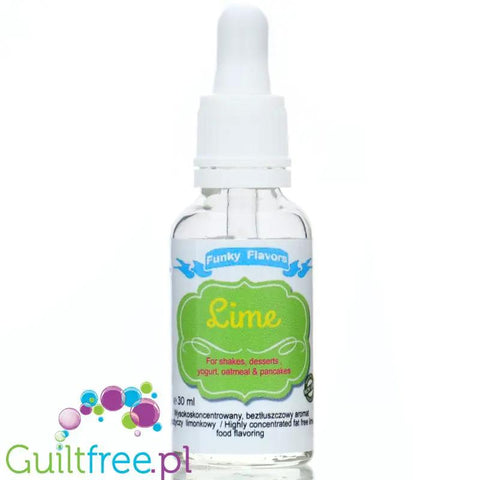 Funky Flavors Basic Lime 30g - limonkowe kropelki spożywcze bez cukru, tłuszczu i kalorii by Funky Flavors (funky-flavors-lime-30ml-limonkowy-aromat-spozywczy-bez-cukru-tluszczu-i-kalorii)