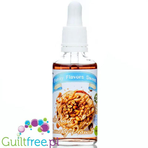 Funky Flavors Sweet Crunchy Peanut Butter - słodkiekropelki smakowe bez cukru, Chrupiące Masło Orzechowe Rich Roast by Funky Flavors (funky-flavors-sweet-crunchy-peanut-butter-slodzony-aromat-bez-cukru-tluszczu-i-kcal-chrupiace-maslo-orzechowe-rich-roast)