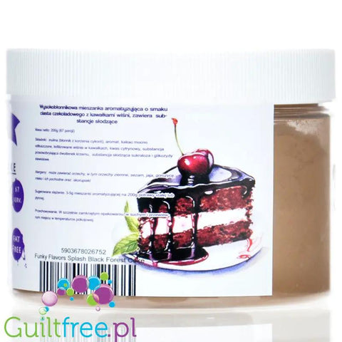 Funky Flavors Splash Black Forest Cake 150g - aromat słodzący w proszku bez cukru, smak Wiśniowe Ciasto Czekoladowe by Funky Flavors (funky-flavors-splash-black-forest-cake-aromat-slodzacy-w-proszku-bez-cukru)